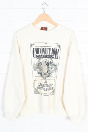 Coconut Joe Clothing Co Bird Cream Sweatshirt Canada Made (XXL)