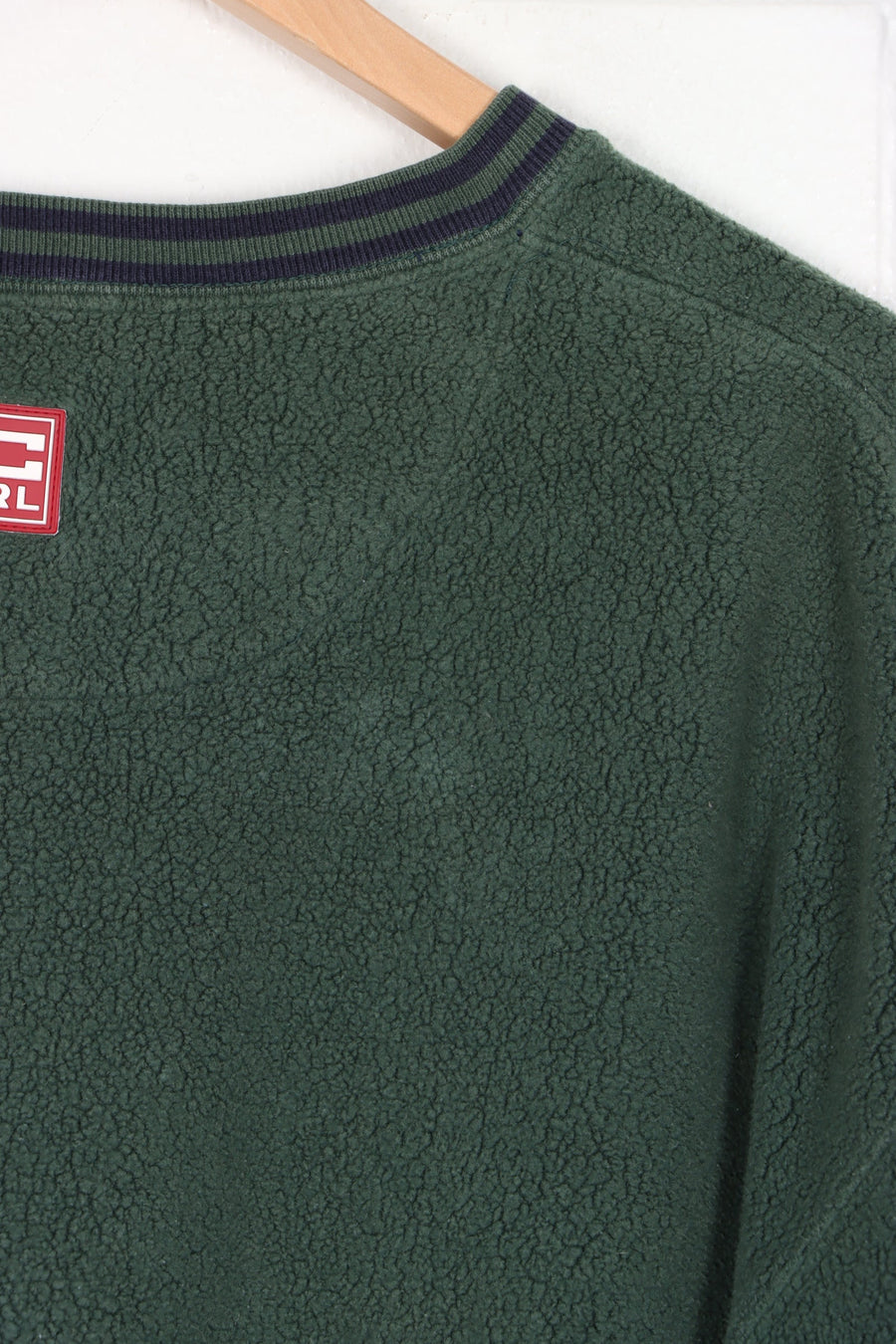 RALPH LAUREN CHAPS Green Ringer Fleece Sweatshirt (L)