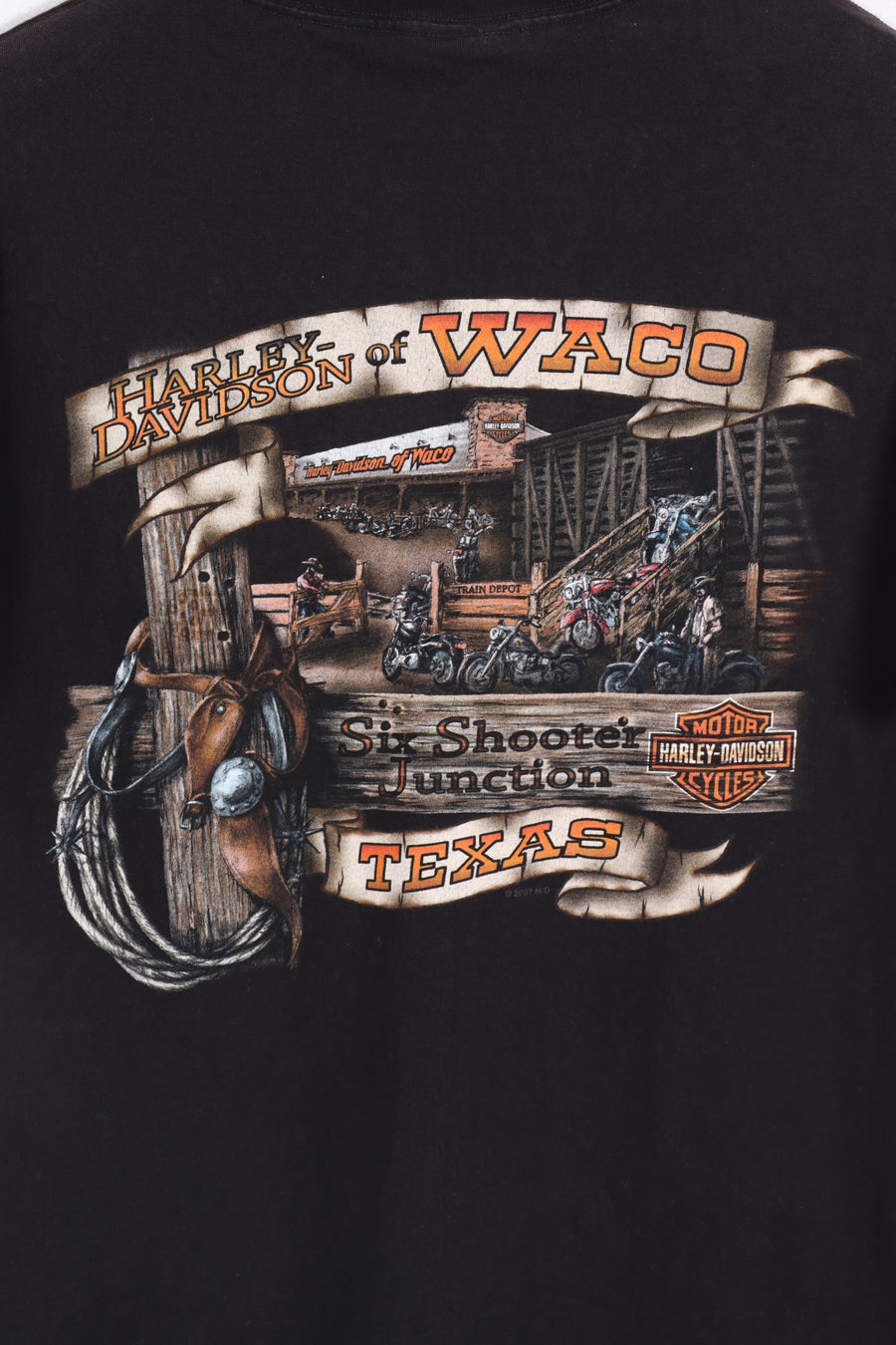 HARLEY DAVIDSON 'Forged In Iron' Jester Texas Wagon USA Made Tee (S-M)