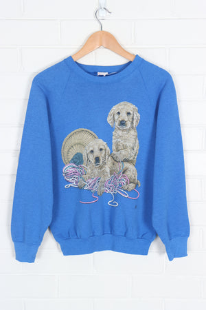 Labrador Puppies Blue Sweatshirt  USA Made (M)