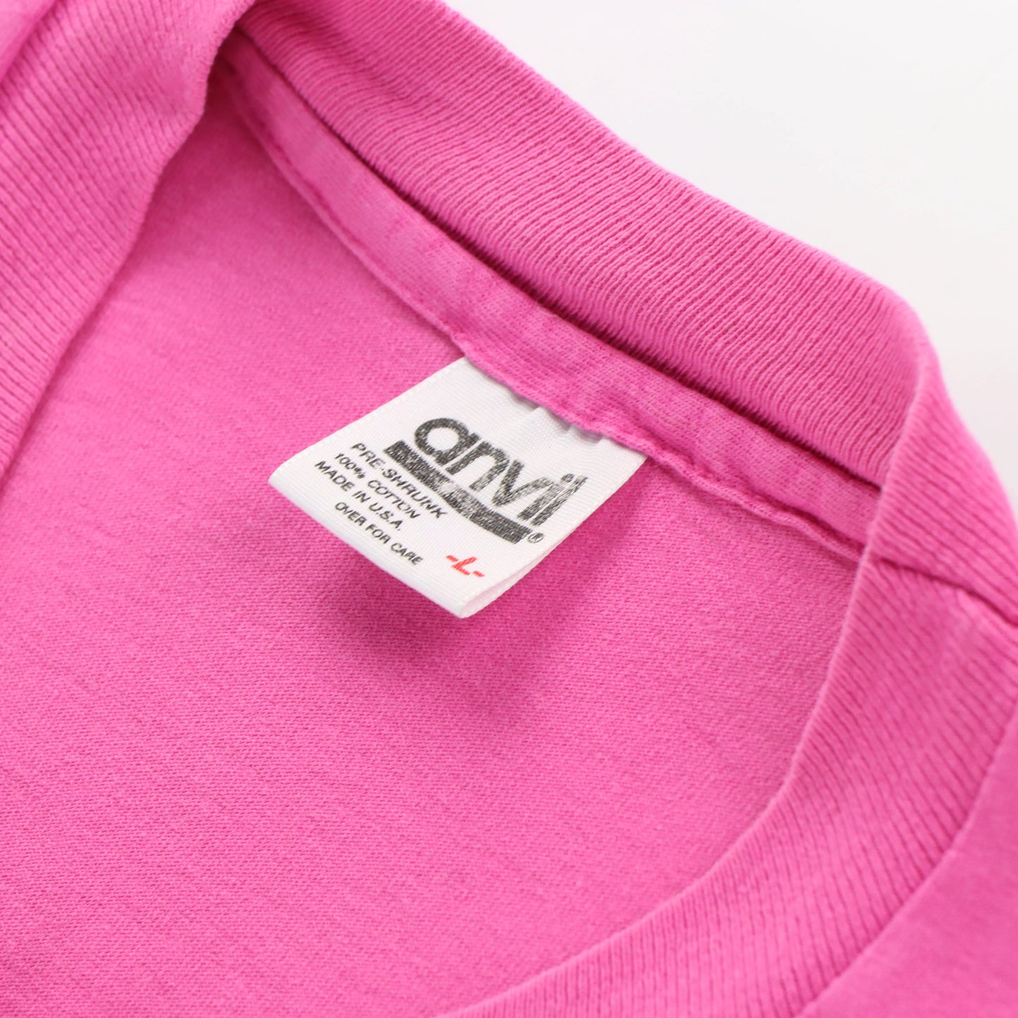 Vintage HEIFER PROJECT INTERNATIONAL Cow USA Made Hot Pink Tee (L)