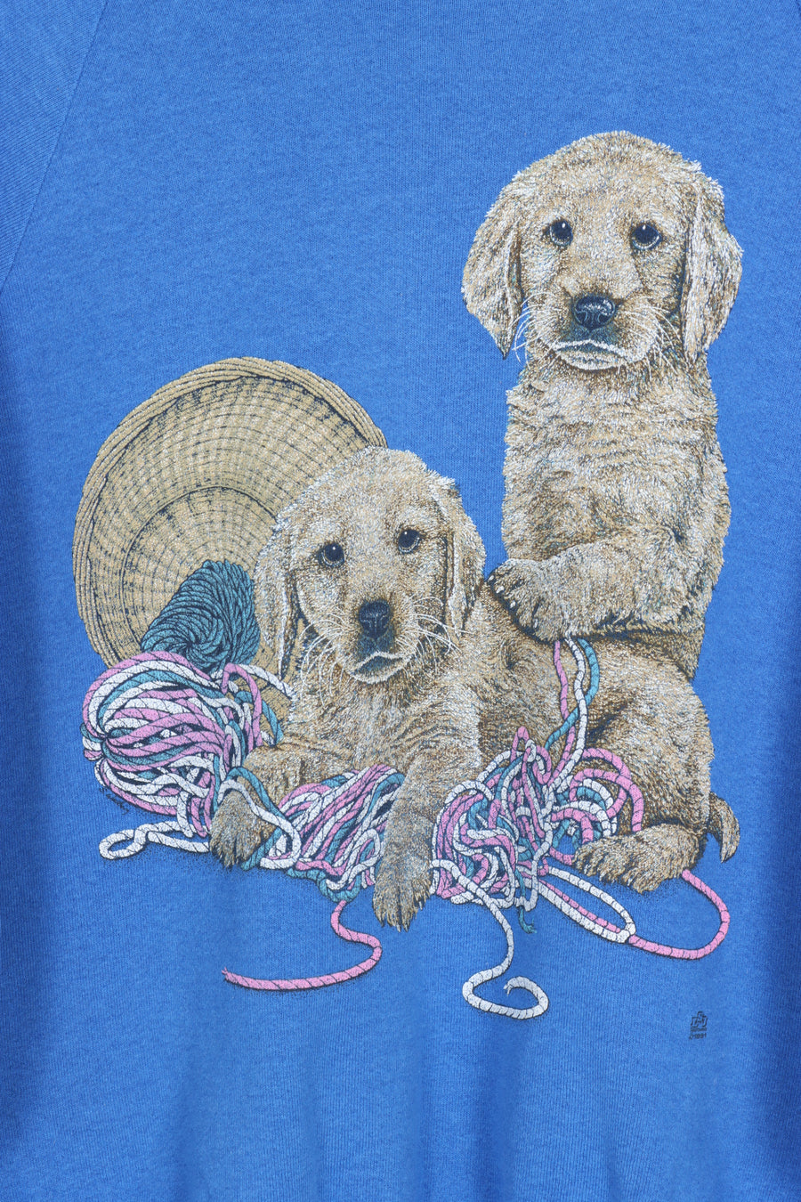 Labrador Puppies Blue Sweatshirt  USA Made (M)