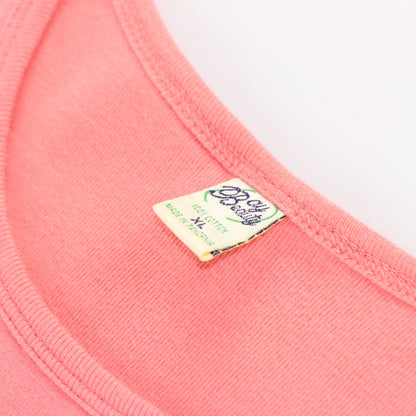 Vintage Western Puppies Cheeky Font Back Watermelon Pink Baby Tee (S-M)