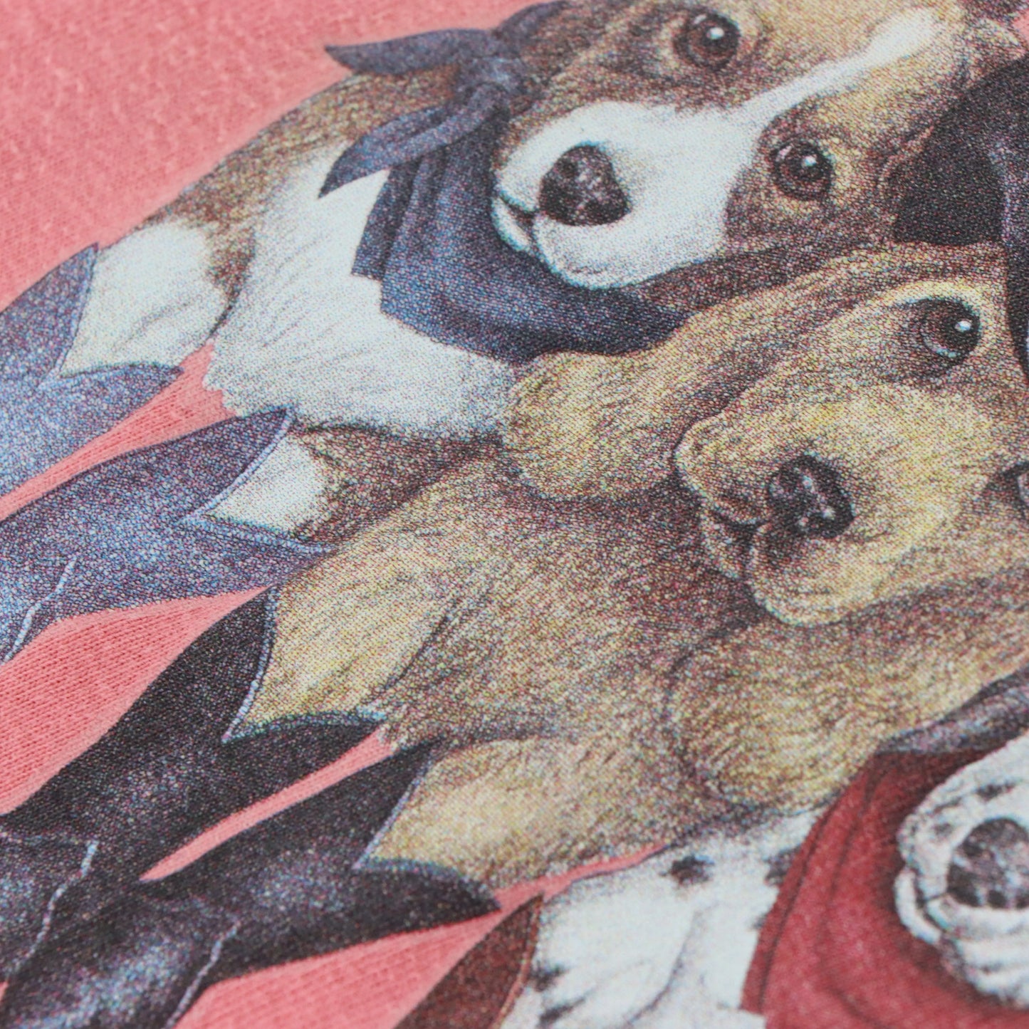 Vintage Western Puppies Cheeky Font Back Watermelon Pink Baby Tee (S-M)