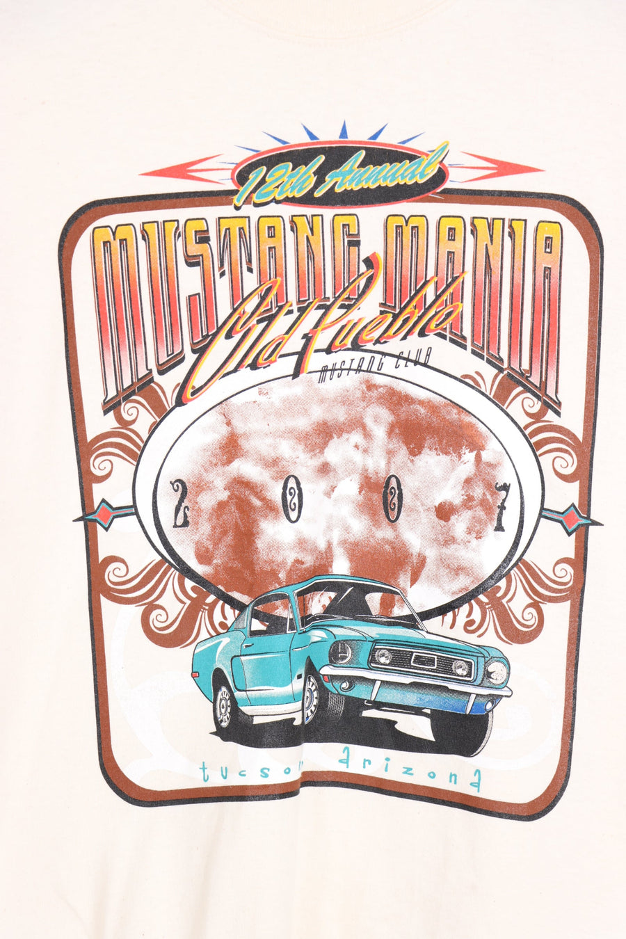 Mustang Mania Annual Car Club Colorful Graphic Tee (M) - Vintage Sole Melbourne