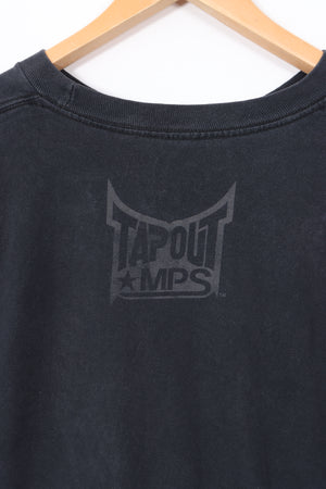 TAPOUT MPS Large Blue Spell Out Logo Y2K Style T-Shirt (XL)