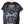 Large Caped Skeleton Graphic Print Black Y2K Style T-Shirt (L)