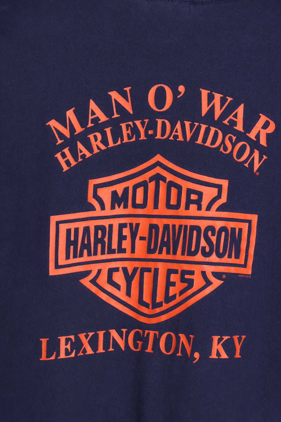HARLEY DAVIDSON Navy 'Man O' War' Long Sleeve Tee (XL)