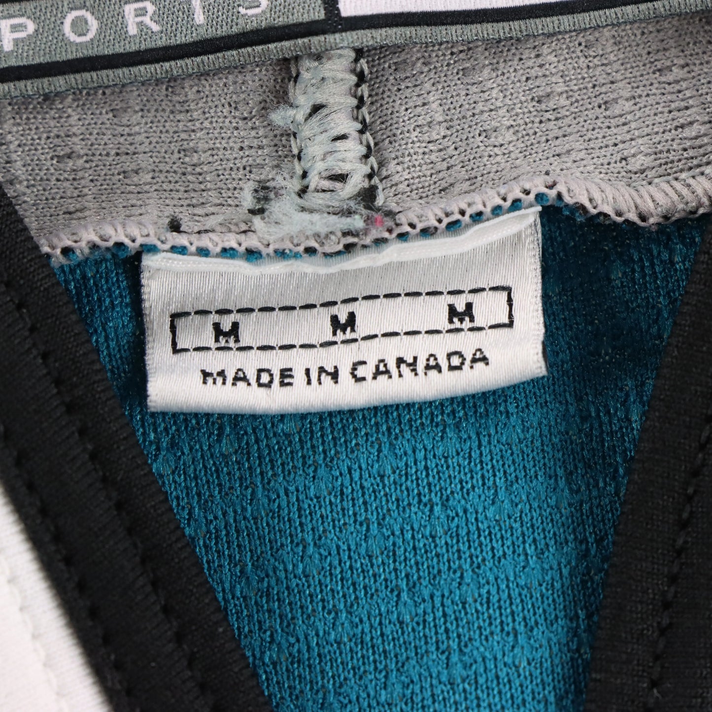 Vintage NIKE San Jose Sharks NHL 90s Canadian Made Teal Hockey Jersey (M)