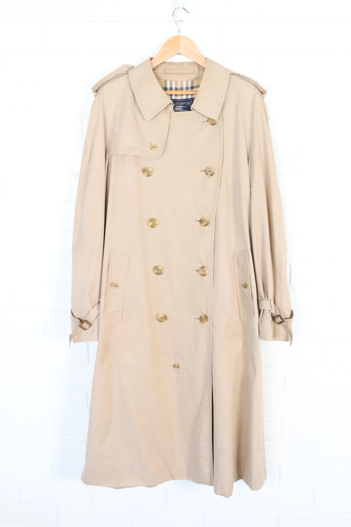 Vintage BURBERRY Beige Long Trench England Made (Women's 56)