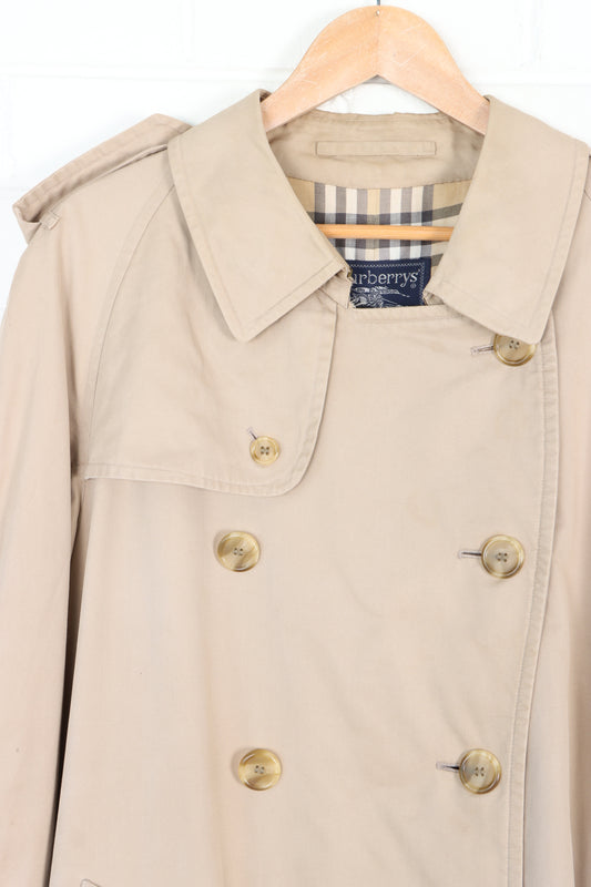 Vintage BURBERRY Beige Long Trench England Made (Women's 56)