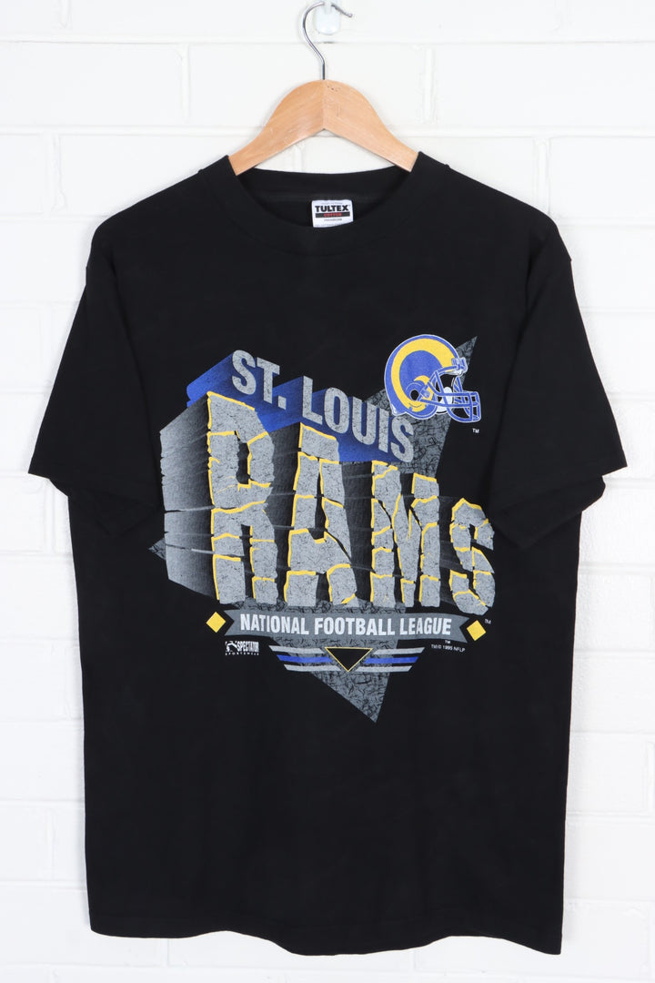 NFL St Louis Rams 1995 Black T-Shirt USA Made (M-L)
