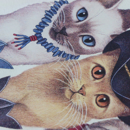 Vintage Bob Harrison Western Cats Cheeky Front Back Ringer Baby Tee (M-L)