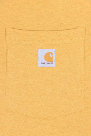 CARHARTT Mustard Yellow Front Pocket Casual Tee (M)