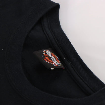 Vintage HARLEY DAVIDSON Clown Flaming Dice Motorcycle T-Shirt (XL)