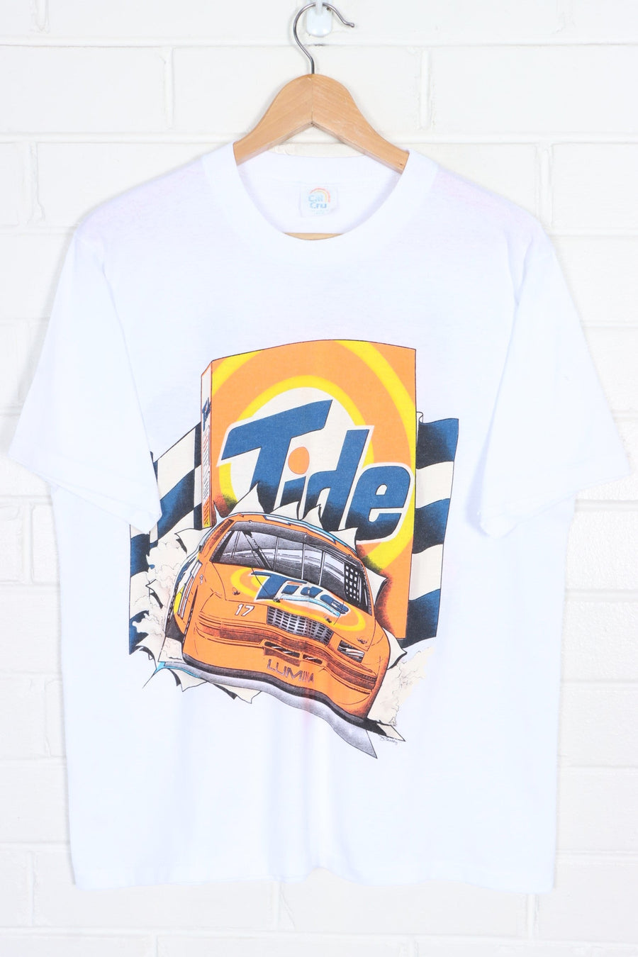 Darrell Waltrip #17 Dawn & Tide Front Back Single Stitch T-Shirt USA Made (L)