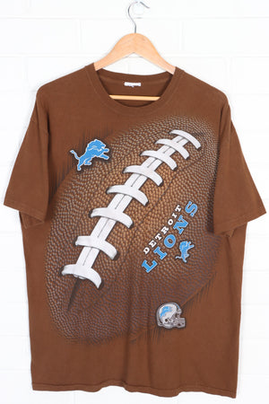 NFL Detroit Lions Big Football Brown T-Shirt (L)