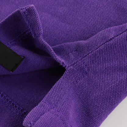 SOUTHPOLE Embroidered Crest Logo Vintage Purple Polo Shirt (M-L)