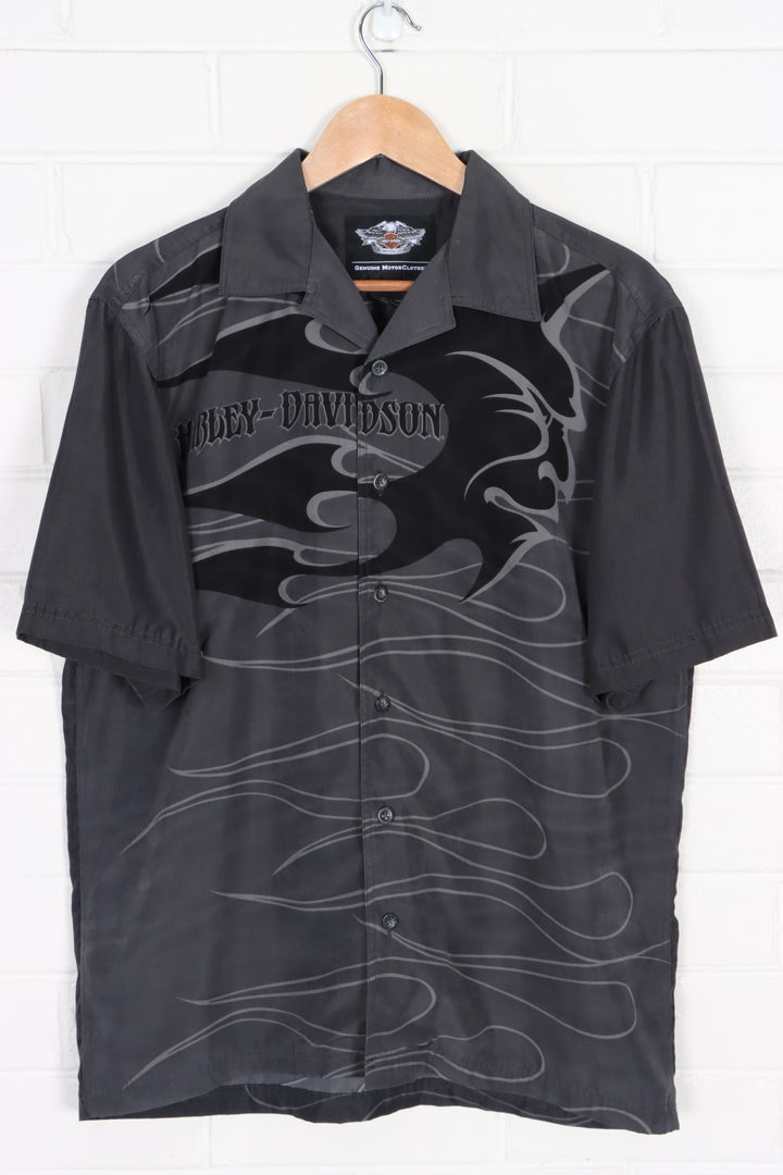 HARLEY DAVIDSON Y2K Swirl Front Back Short Sleeve Shirt (M-L)
