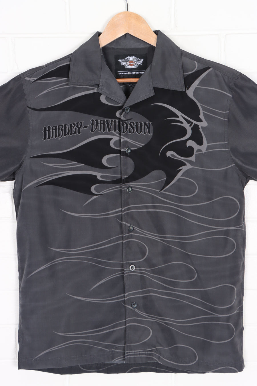 HARLEY DAVIDSON Y2K Swirl Front Back Short Sleeve Shirt (M-L)