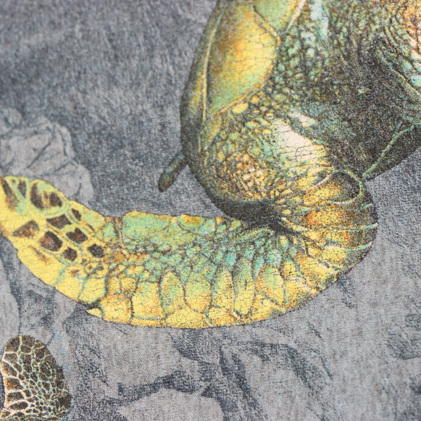Vintage Turtles Ocean All Over Print Single Stitch T-Shirt (L)