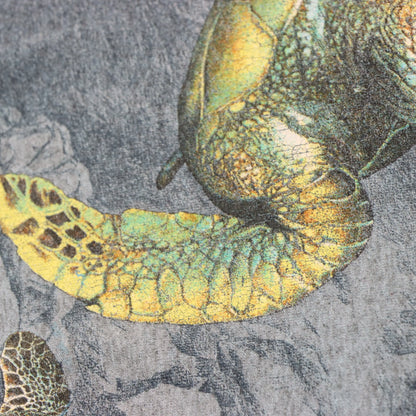 Vintage Turtles Ocean All Over Print Single Stitch T-Shirt (L)