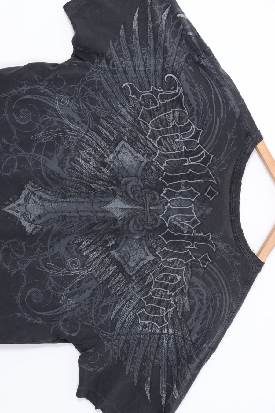 AFFLICTION Skull Feathers All Over Print (L-XL)