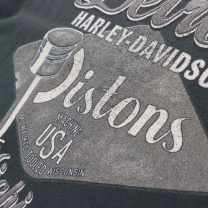 Vintage HARLEY DAVIDSON Detroit Double Sided Y2K Long Sleeve Tee USA Made (M-L) Vintage Sole Melbourne