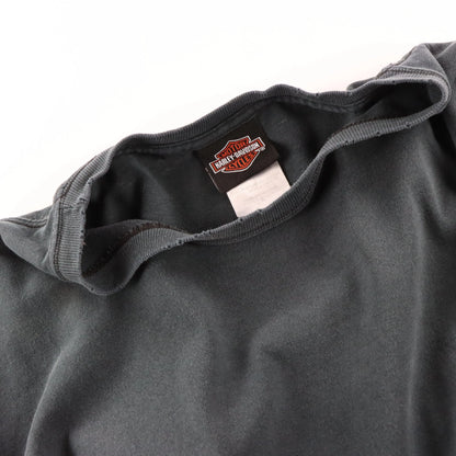 Vintage HARLEY DAVIDSON Detroit Double Sided Y2K Long Sleeve Tee USA Made (M-L)