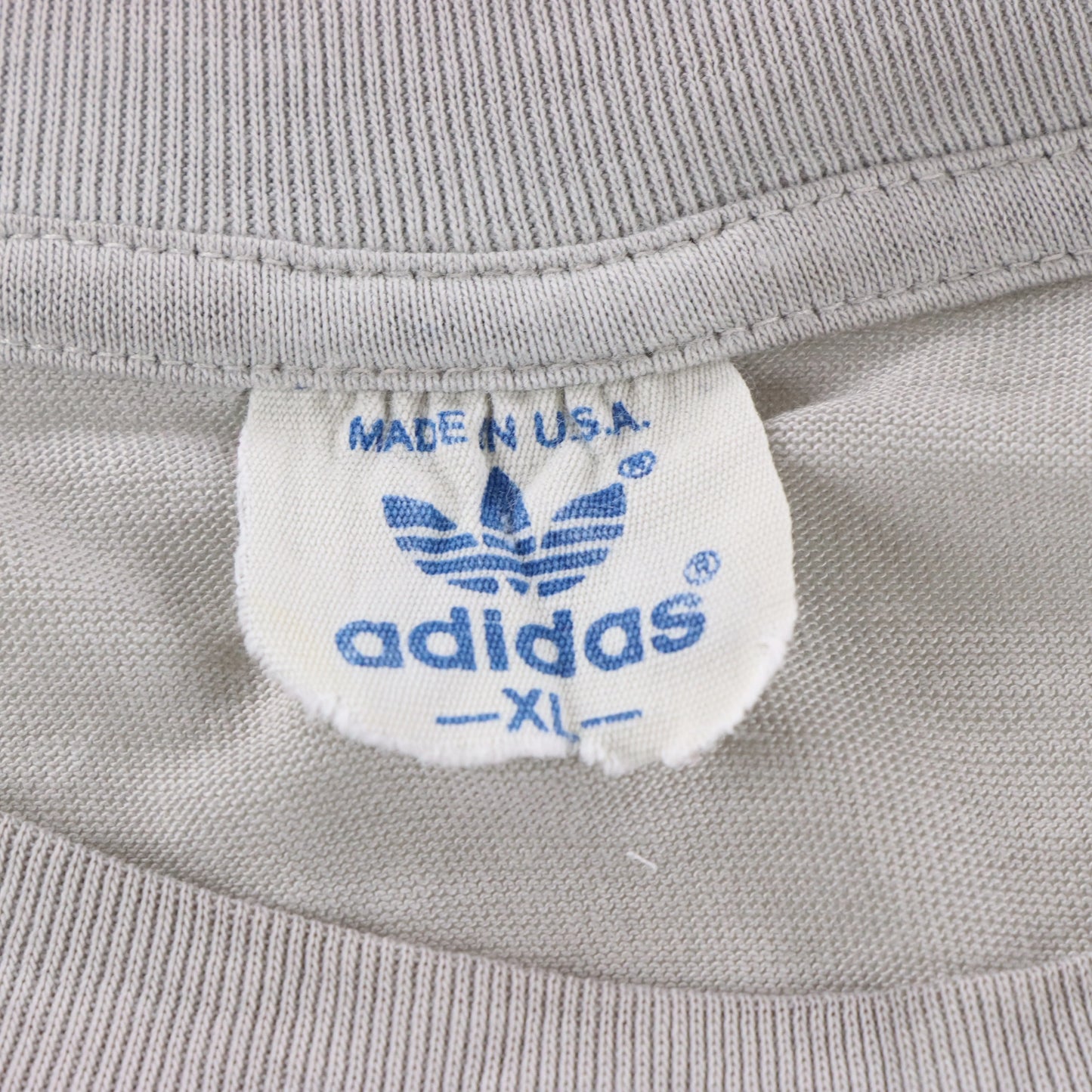 Vintage ADIDAS Patrick Ewing Single Stitch USA Made Light Grey T-Shirt (L TALL)