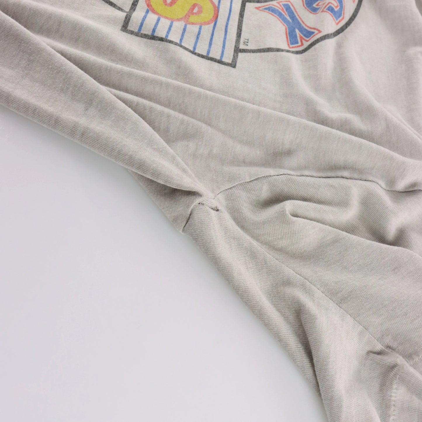 Vintage ADIDAS Patrick Ewing Single Stitch USA Made Light Grey T-Shirt (L TALL)