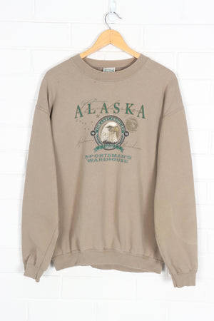 Alaska Sportsman's Warehouse Bald Eagle Brown Sweatshirt (L)