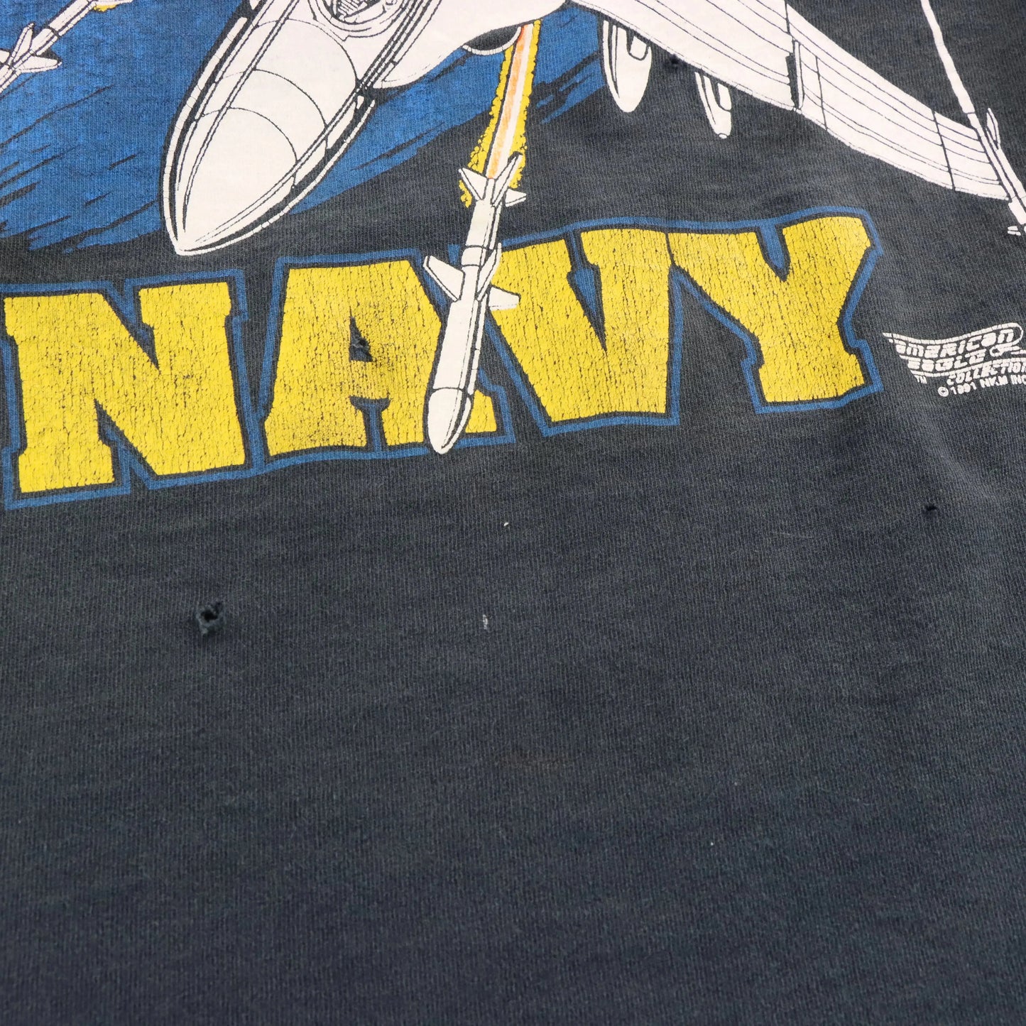 Vintage 1991 Black & Neon F/A-18 Hornet Fighter Jet Single Stitch Tee USA Made (L-XL) Vintage Sole Melbourne