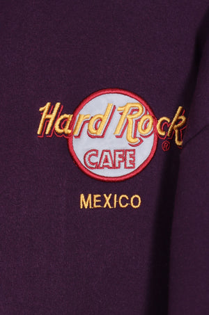 HARD ROCK CAFE Mexico Embroidered Logo 1/4 Zip Sweatshirt (L-XL)