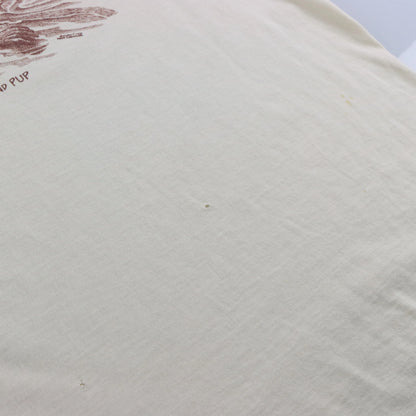 Vintage 1978 "Sea Otter And Pup" Light Beige Single Stitch BELTON Tee USA Made (S)