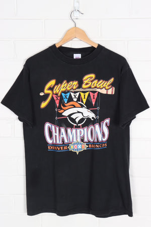 VINTAGE 1998 SUPER BOWL Logo 7 Broncos Champion Tee (M)