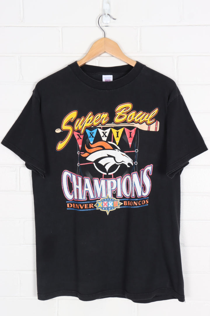 NFL 1998 SUPER BOWL Logo 7 Broncos Champion Tee (M)