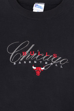 NBA Chicago Bulls Embroidered Spell Out Logo Sweatshirt USA Made (XXL)