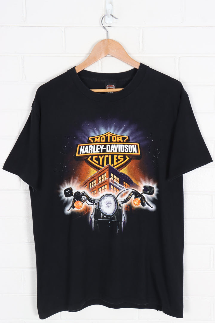 HARLEY DAVIDSON Detroit Motorbike Glow Tee USA Made (L)
