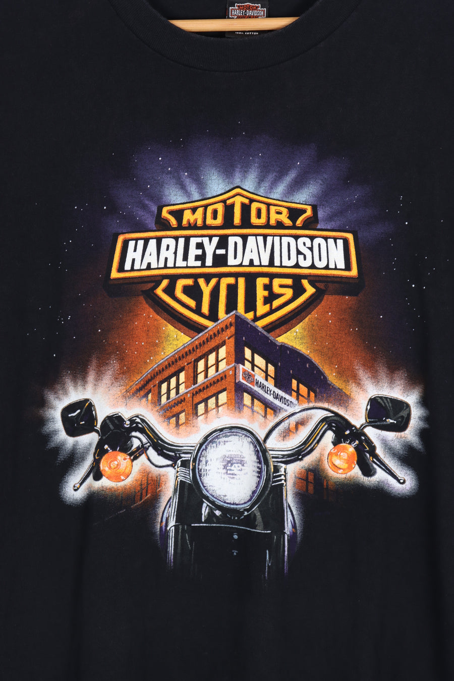 HARLEY DAVIDSON Michigan Motorbikes Colourful Tee (L)