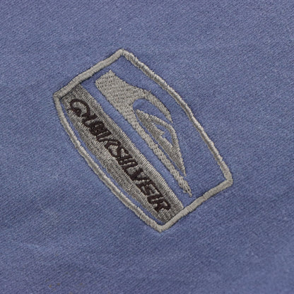 90s QUICKSILVER Embroidered Vintage Blue USA Made Surf Sweatshirt (L)