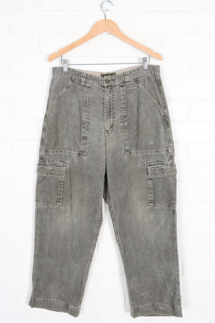 EDDIE BAUER 'Loose Fit' Corduroy Cargo Workwear Pants (34x30)