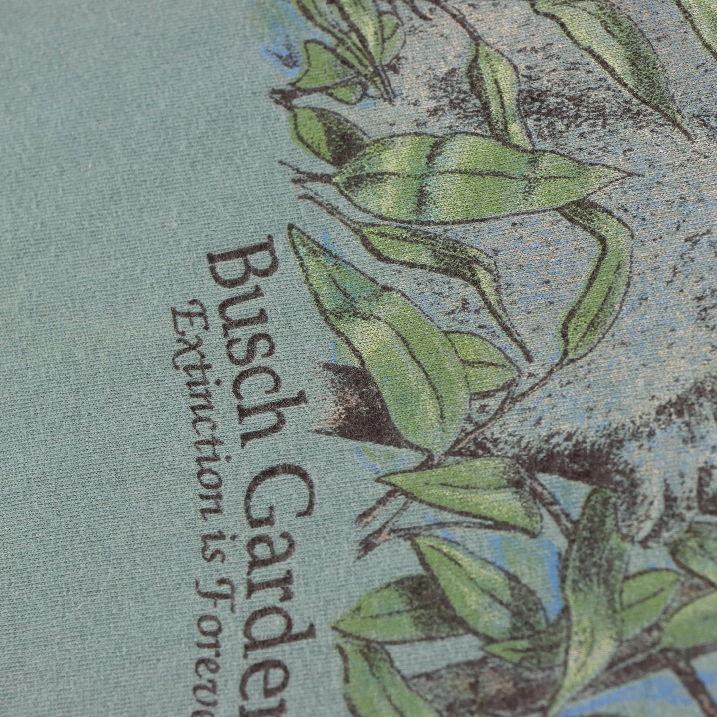 Vintage Koala 'Busch Gardens' Green USA Made Single Stitch T-Shirt (L)