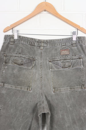 EDDIE BAUER 'Loose Fit' Corduroy Cargo Workwear Pants (34x30)