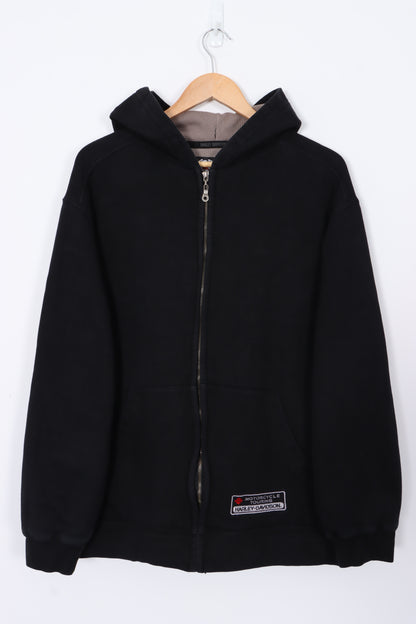 HARLEY DAVIDSON Embroidered Wolf Full Zip Oversized Hoodie (L-XL)