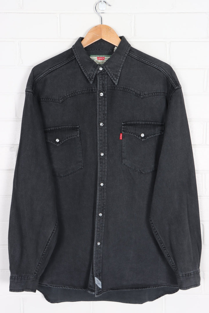 Vintage LEVI'S Dark Grey Western Snap Button Shirt (XL)