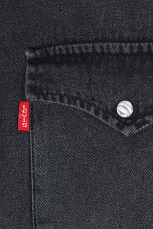 Vintage LEVI'S Dark Grey Western Snap Button Shirt (XL)