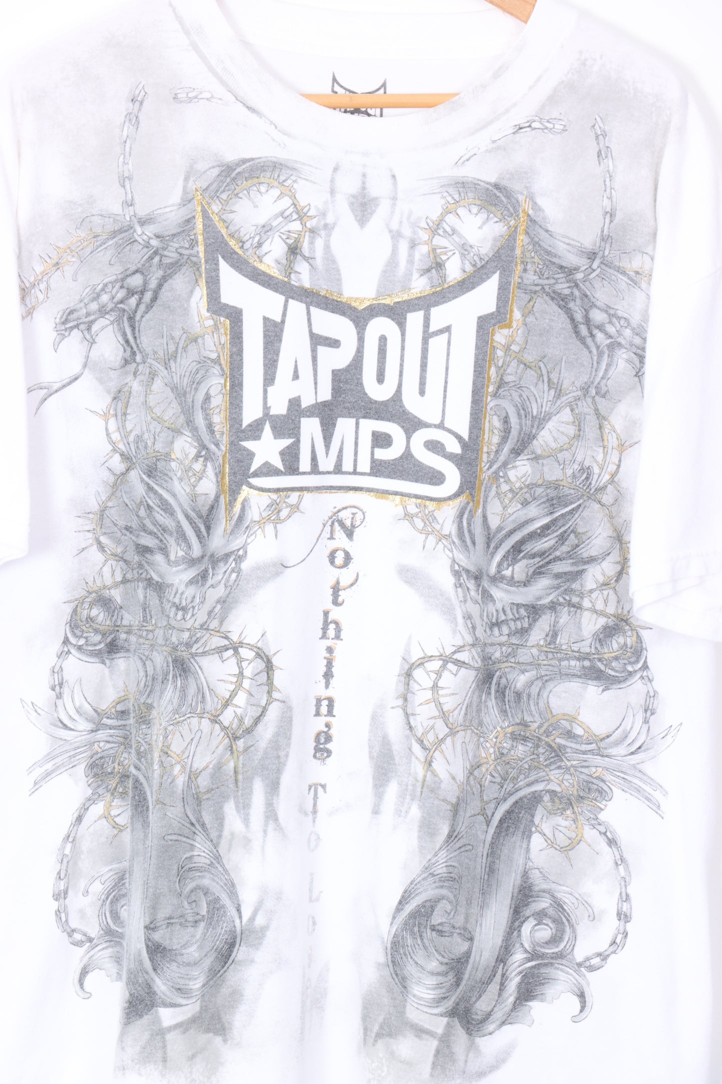 TAP OUT MPS 'Nothing to Lose' Gold Detail Wrestling Tee (XL)