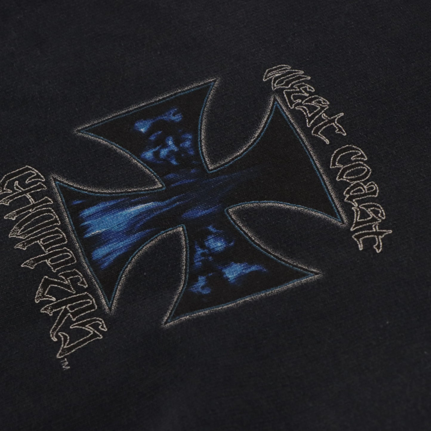 Vintage WEST COAST CHOPPERS Navy Hooded Sweatshirt (L)