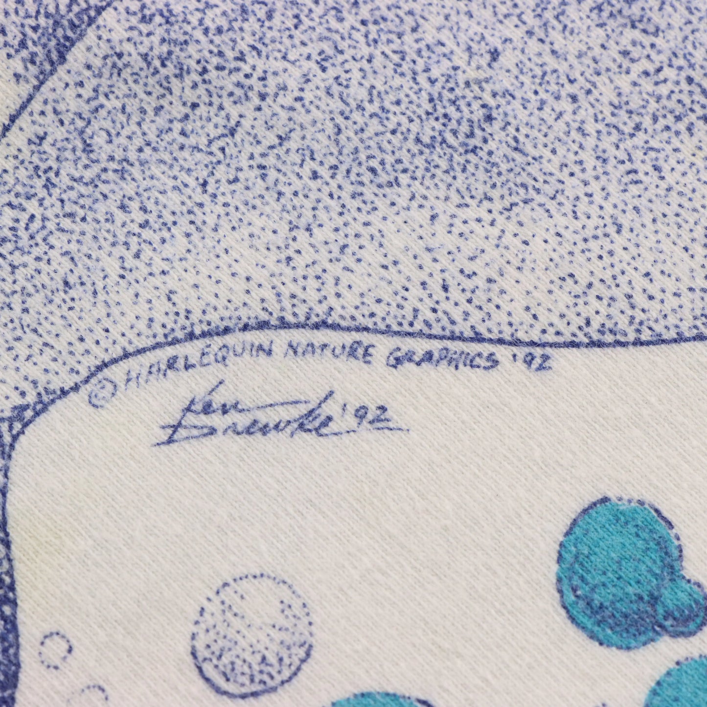 Vintage 1992 Hawaiian Whales All Over Print 'Ed Robinson’s Diving Adventures' Tee USA Made (L)